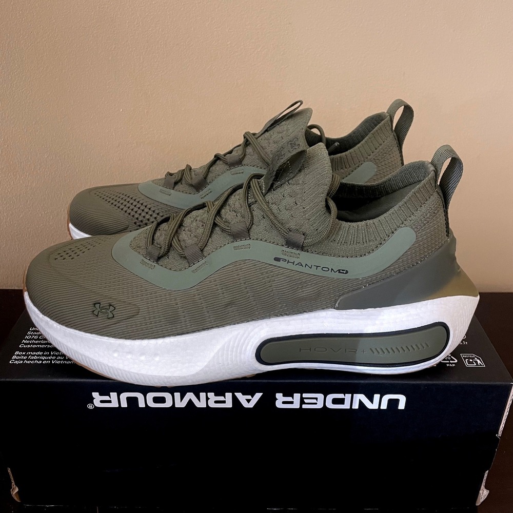Under Armour UA Phantom 4 Mens 9.5 Green Running Shoes 3027593-390 NEW